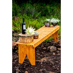 4-Seater Wooden Bench 